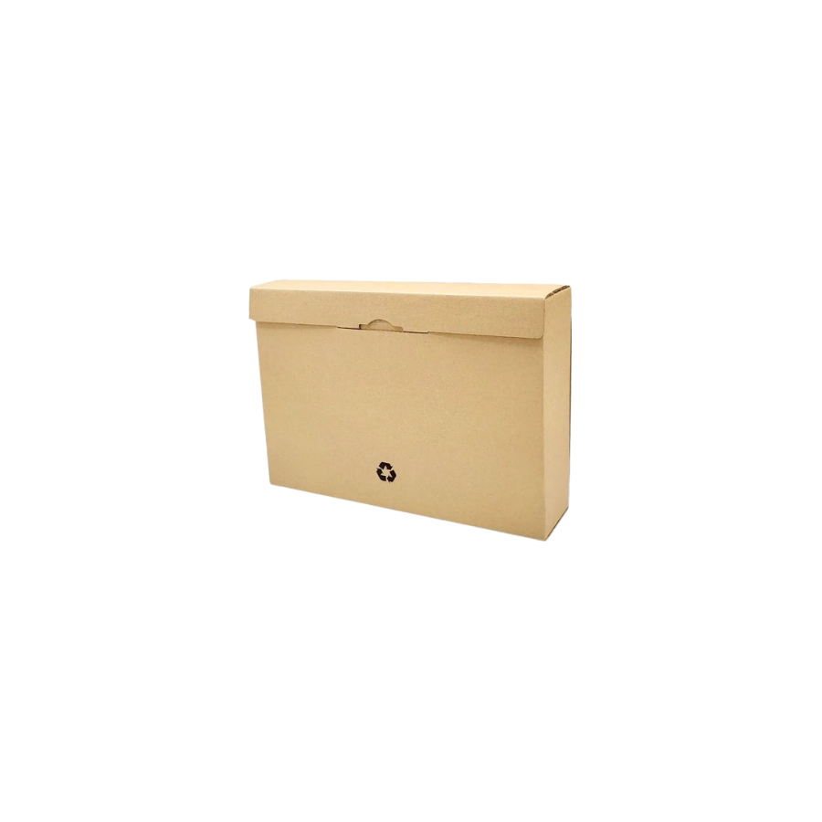 Complete tablet transport box closed and ready for shipping